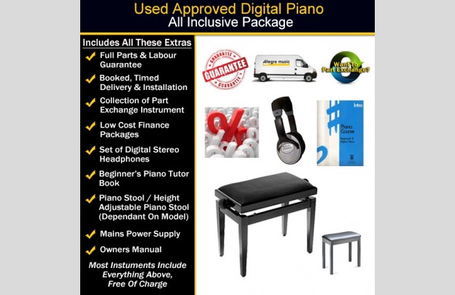 Used Yamaha CLP380 Polished Mahogany Digital Piano Complete Package - Image 2